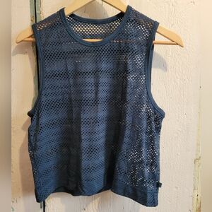 Lululemon Athletica Blue Mesh Tank Top